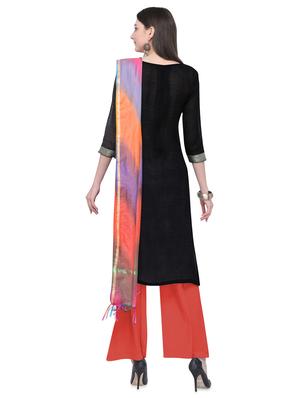 ethnic motif suit unstitched suit - 16645428 - Standard Image - 3