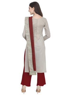 embroidered unstitched suit - 16645430 - Standard Image - 3