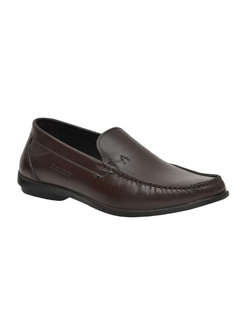 brown leather slip on loafers - 16645436 - Standard Image - 1