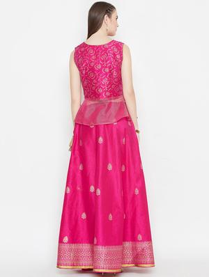 block print a-line lehenga - 16645507 - Standard Image - 3