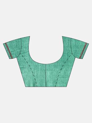 abstract printed saree with blouse - 16645632 - Standard Image - 3