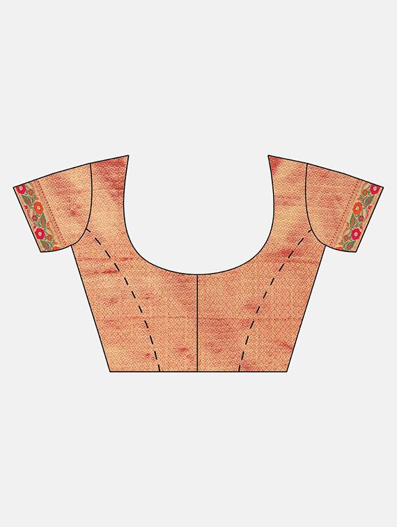 self-deign banarasi saree with blouse - 16645640 - Zoom Image - 3