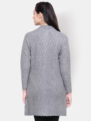 long sleeved woolen cardigan - 16645919 - Standard Image - 3