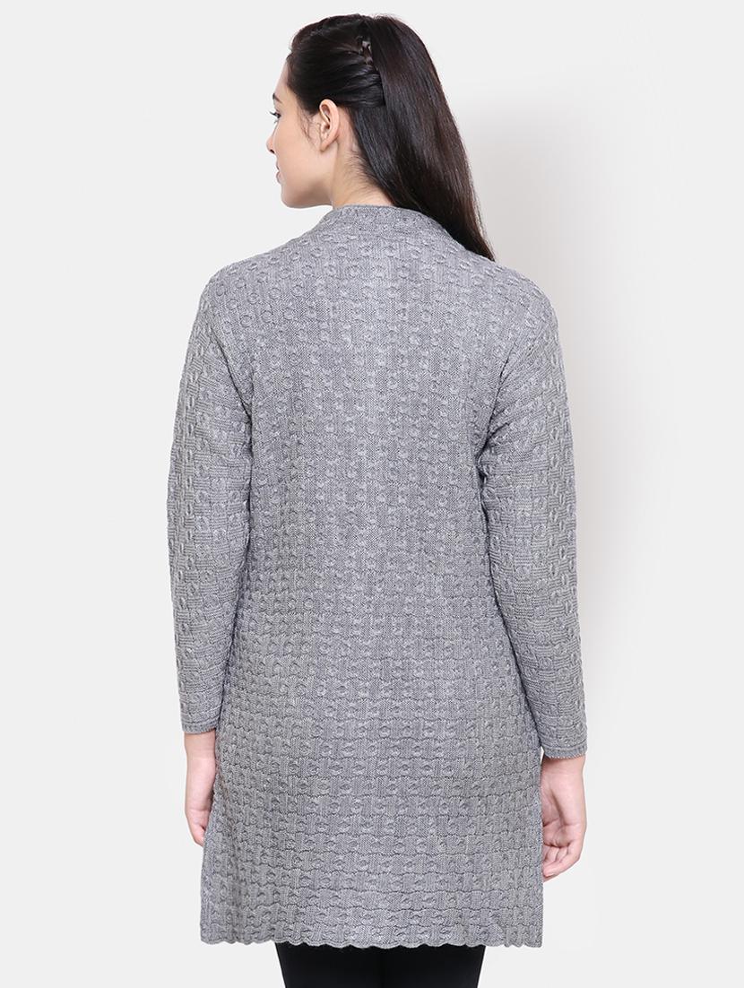 long sleeved woolen cardigan - 16645919 - Zoom Image - 3