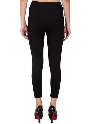 black solid churidar - 16646223 - Standard Image - 3