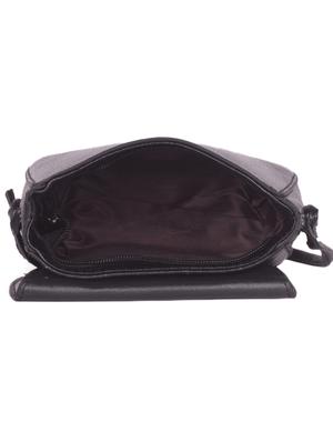 black leatherette (pu) regular sling bag - 16646763 - Standard Image - 3