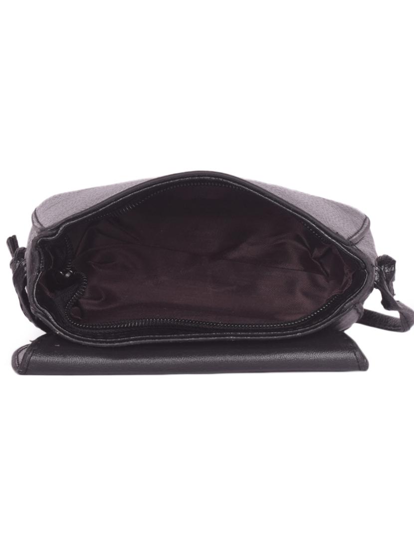 black leatherette (pu) regular sling bag - 16646763 - Zoom Image - 3