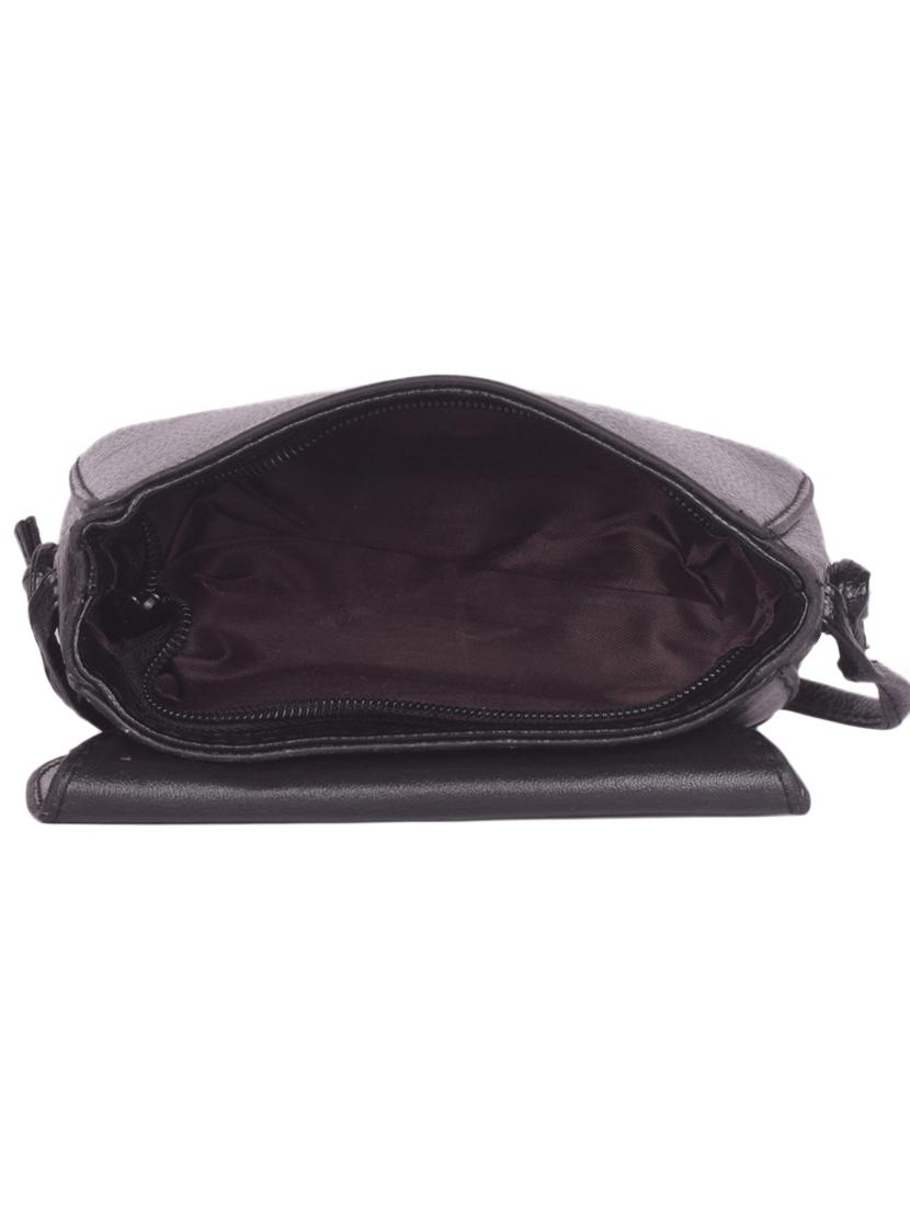black leatherette (pu) regular sling bag - 16646787 - Zoom Image - 3