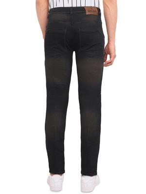 brown light washed distressed denim jeans - 16646854 - Standard Image - 3