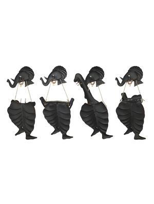 musician lord ganesha iron wall hanging set of 4 - 16648484 - Standard Image - 6
