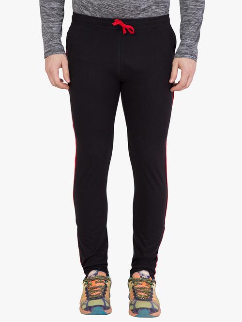 black side striped full length track pant - 16648500 - Standard Image - 1