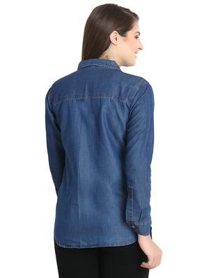 long sleeved denim shirt - 16648668 - Standard Image - 3