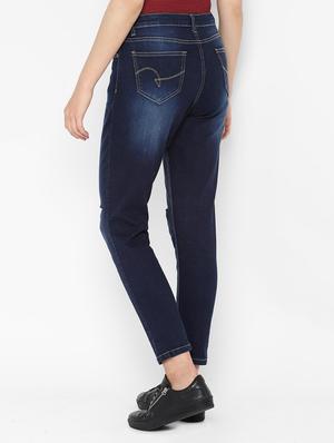 high rise knee slit jean - 16649267 - Standard Image - 3
