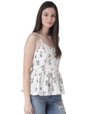 cami neck tie back peplum top - 16649463 - Standard Image - 3