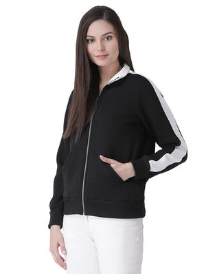 contrast strap long sleeved jacket - 16649488 - Standard Image - 3