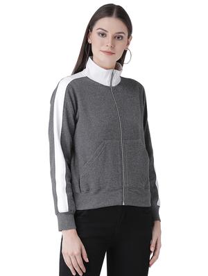 contrast strap long sleeved jacket - 16649489 - Standard Image - 3