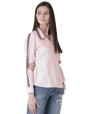 tie knot striped side tapping shirt - 16649530 - Standard Image - 3