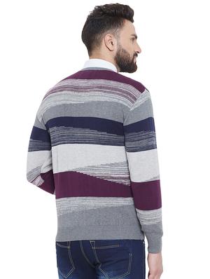 grey striped pullover - 16649582 - Standard Image - 3
