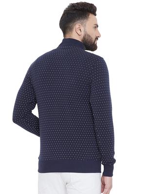 navy blue printed sweatshirt - 16649589 - Standard Image - 3