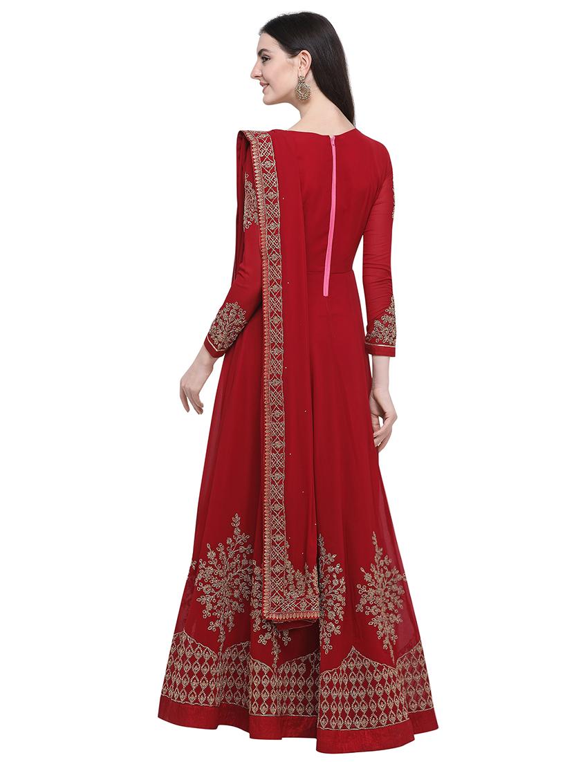 embroidered semi-stitched suit - 16649614 - Zoom Image - 3