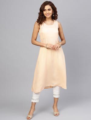 sequined solid kurta with jacket - 16649937 - Standard Image - 3