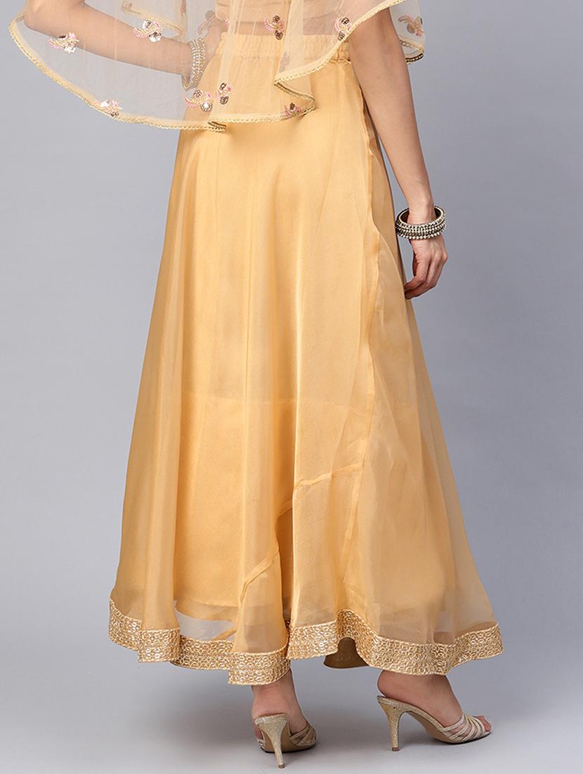 solid flared skirt - 16650185 - Zoom Image - 3