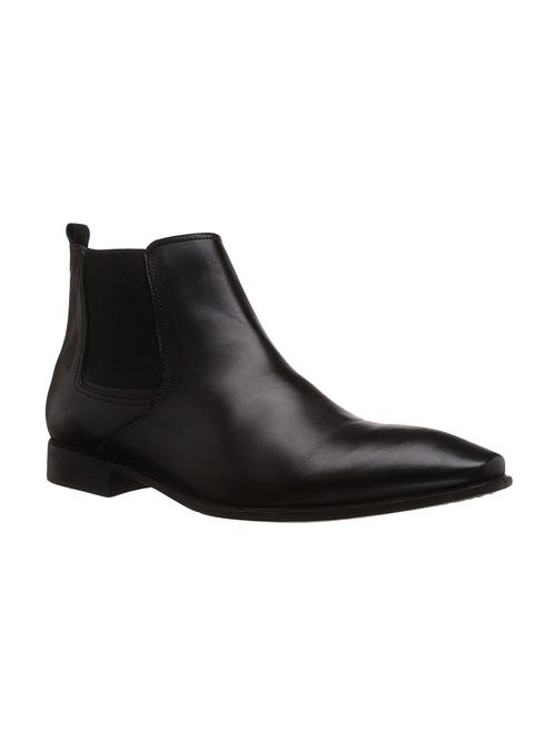 black leather slip on boots - 16651322 - Very Small Image - 1