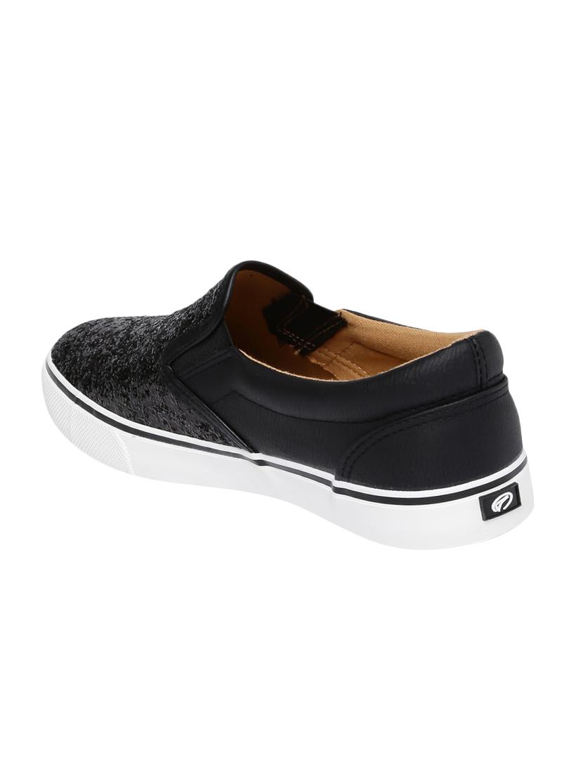 black slip on casual shoes - 16653325 - Zoom Image - 3