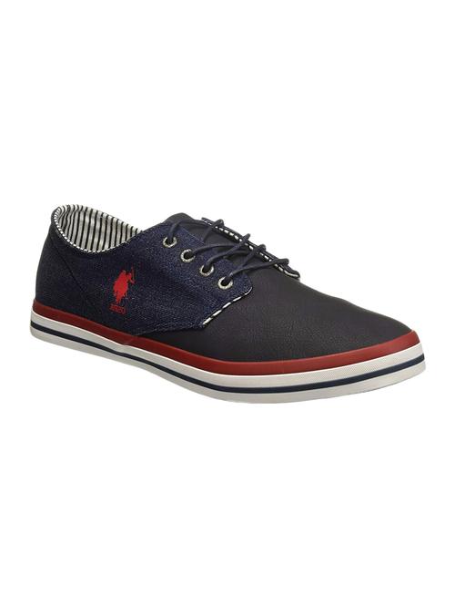 blue leather lace up sneakers - 16653917 - Very Small Image - 1