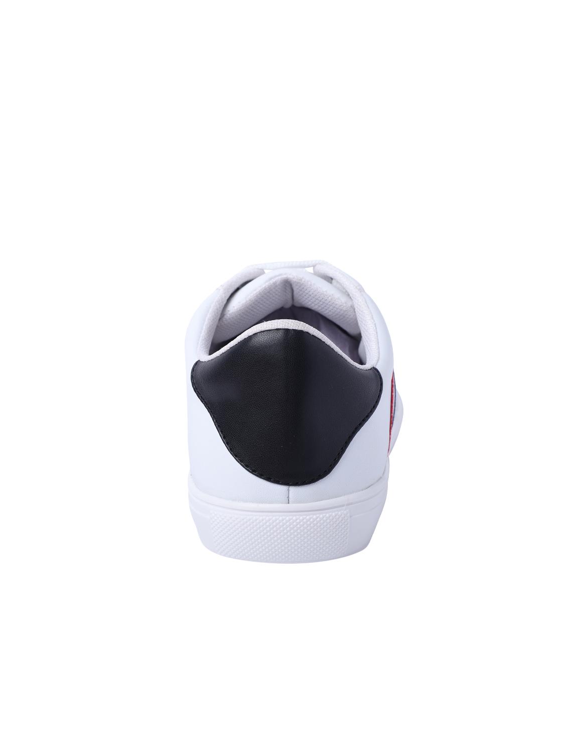 white leatherette lace up sneakers - 16654254 - Zoom Image - 3