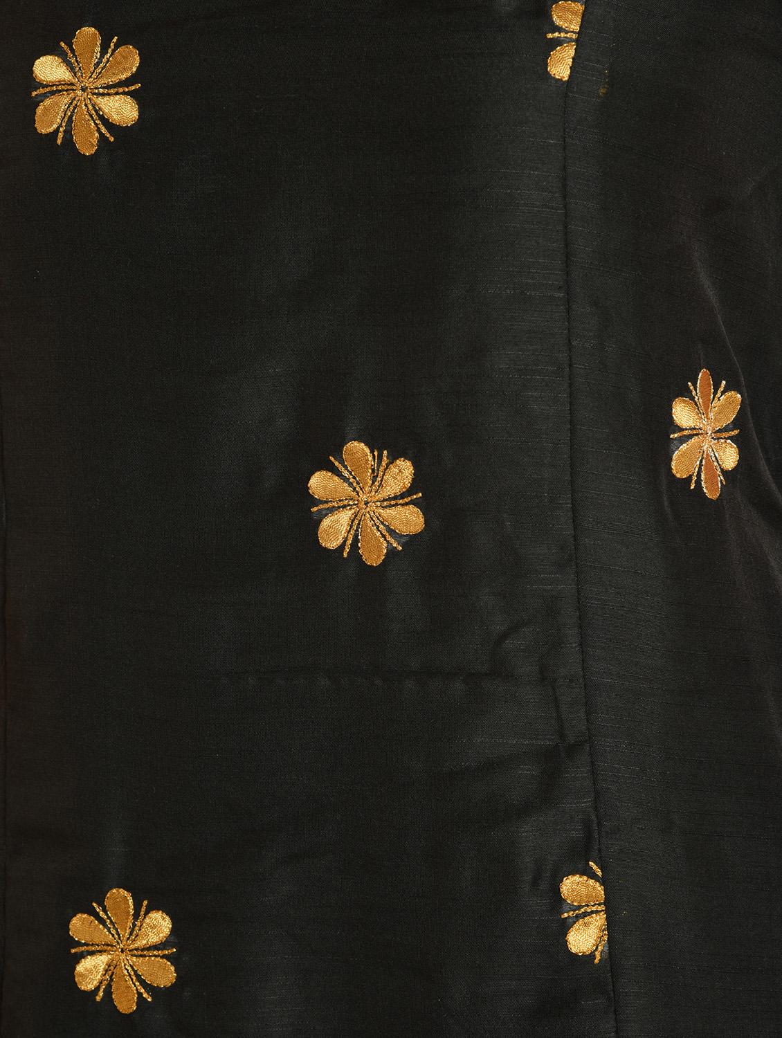embroidered chanderi a-line kurta - 16654282 - Zoom Image - 6