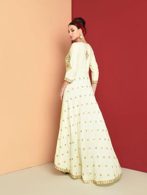embroidered anarkali gown - 16654287 - Standard Image - 3