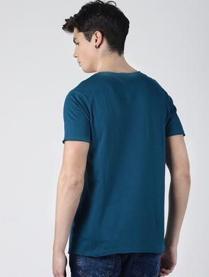 blue solid t-shirt - 16654610 - Standard Image - 3