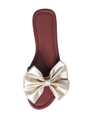 gold slip on sandals - 16654690 - Standard Image - 3