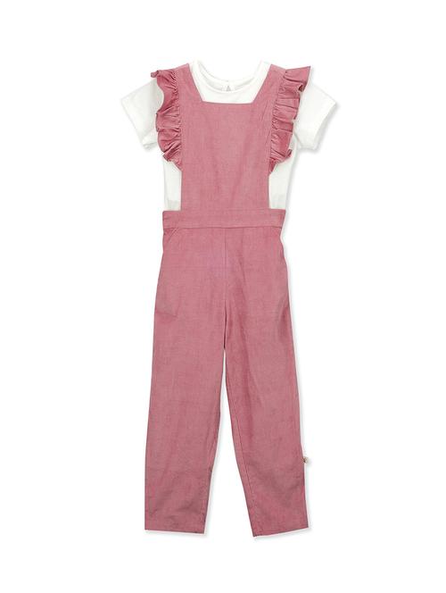 red corduroy dungarees jump suit - 16655753 - Standard Image - 1