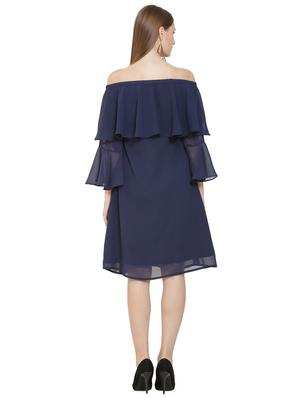 off shoulder layered a-line dress - 16655778 - Standard Image - 3