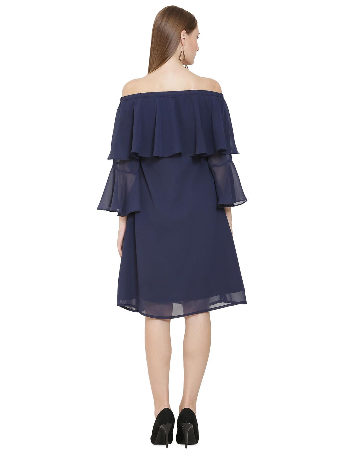off shoulder layered a-line dress - 16655778 - Zoom Image - 3