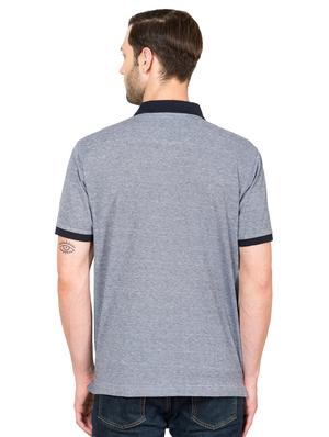 blue self design t-shirt - 16655933 - Standard Image - 3