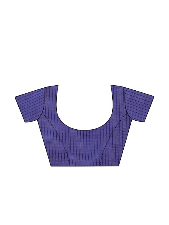 geometric bhagalpuri saree with blouse - 16655956 - Zoom Image - 3