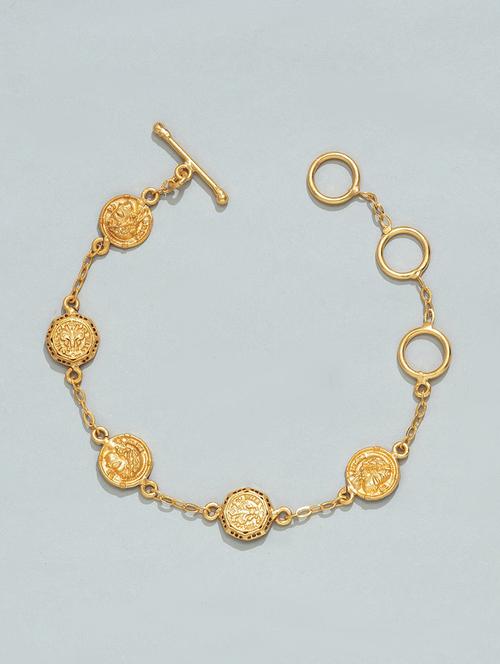 gold brass bangle bracelet - 16656267 - Standard Image - 1
