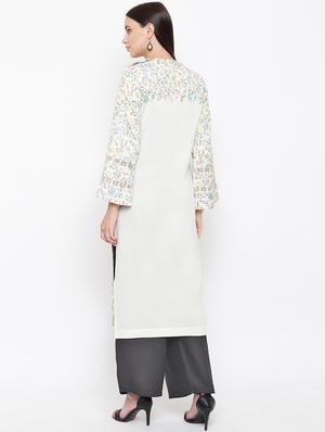 printed woolen kurta - 16656722 - Standard Image - 3