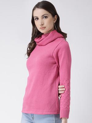 cowl neck solid pullover - 16657500 - Standard Image - 3