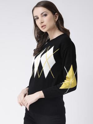 color block crew neck pullover - 16657507 - Standard Image - 3