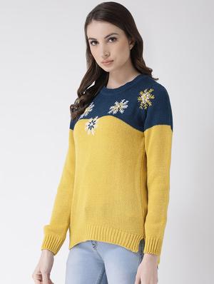 crew neck color block pullover - 16657510 - Standard Image - 3
