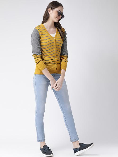 long sleeved striped cardigan - 16657515 - Standard Image - 1