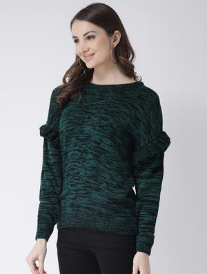 frill detail round neck pullover - 16657522 - Standard Image - 3