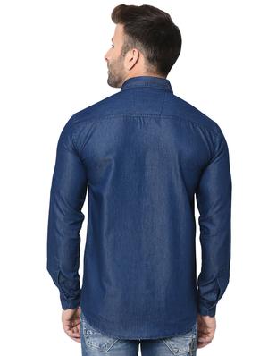blue faded casual shirt - 16657565 - Standard Image - 3