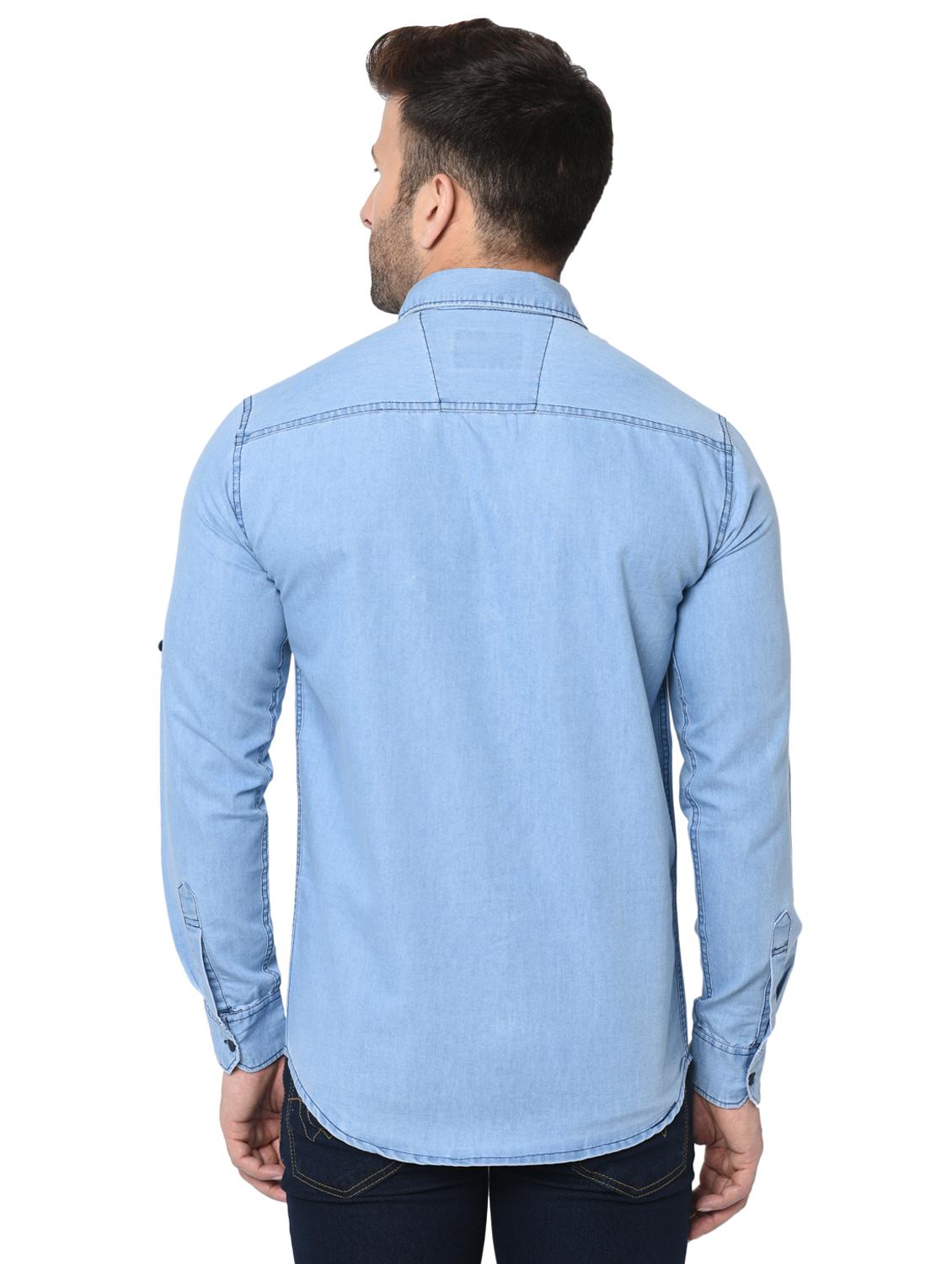 light blue faded casual shirt - 16657566 - Zoom Image - 3