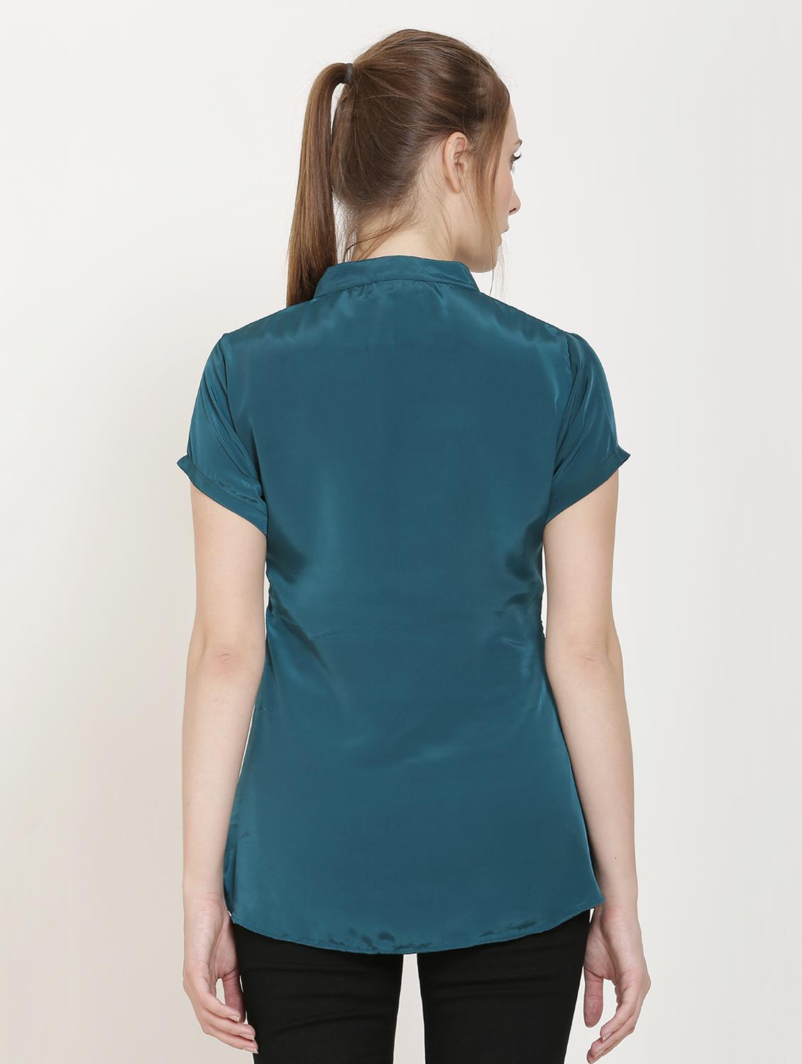 mandarin neck solid top - 16657578 - Zoom Image - 3