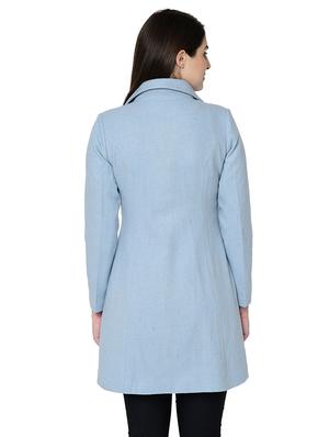 lapel neck wool trench coat - 16657610 - Standard Image - 3